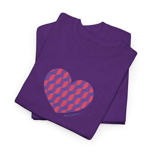 Colourful Heart Unisex Heavy Cotton Tee - #HeartsInMotion