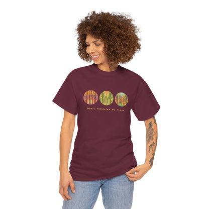 Colorful Tree Unisex Heavy Cotton Tee, Outdoor Lover Shirt, Unique Gift