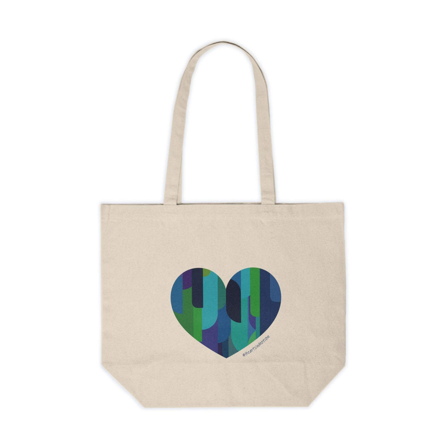 Colourful Heart Canvas Tote Bag, Eco-Friendly Shopping Bag - #HeartsInMotion
