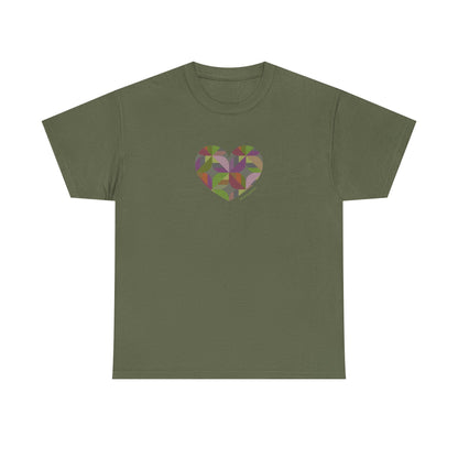 Earthy Heart Unisex Heavy Cotton Tee, Casual Wear, #HeartsInMotion