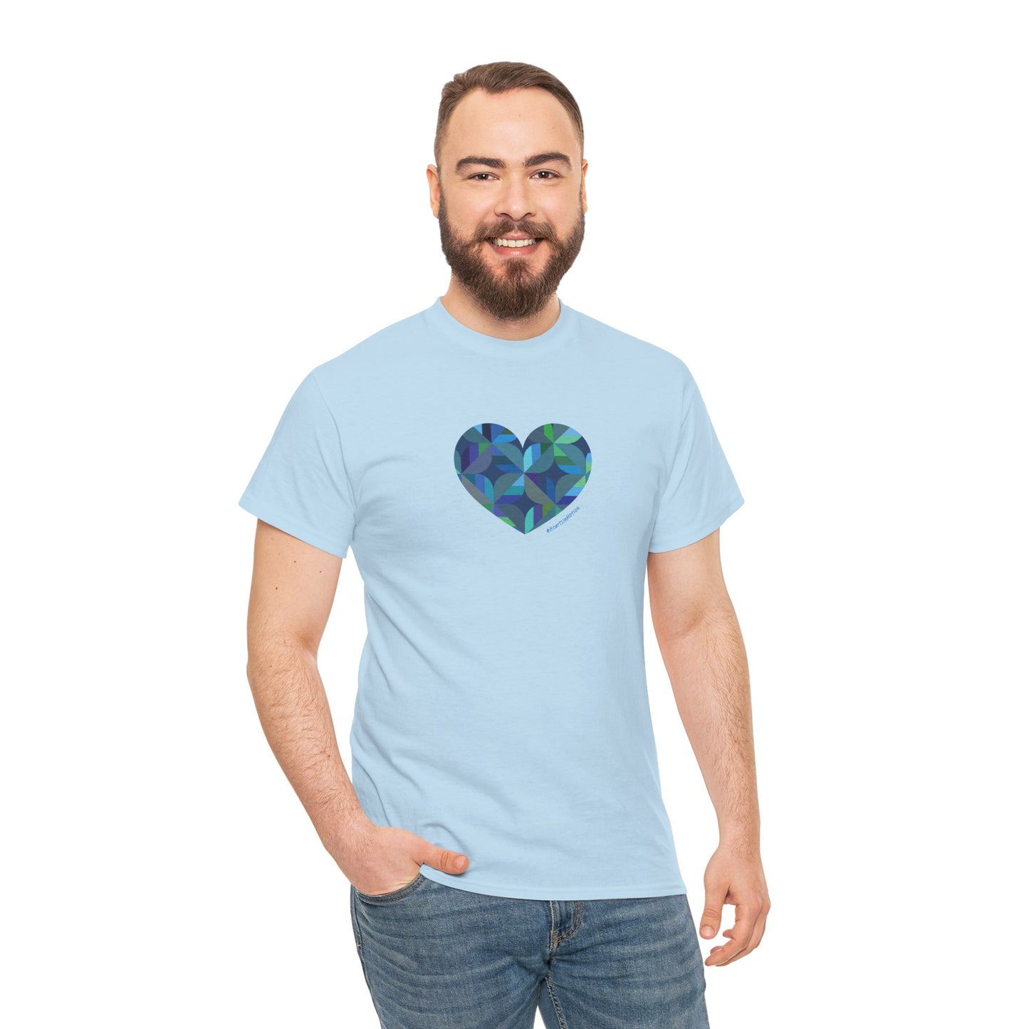 Colourful Heart Unisex Cotton Tee, Casual Wear, #HeartsInMotion