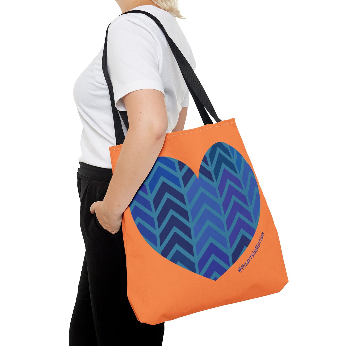 Vibrant Heart Pattern Tote Bag - Perfect for Everyday Use - #HeartsInMotion