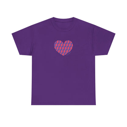 Colourful Heart Unisex Heavy Cotton Tee - #HeartsInMotion