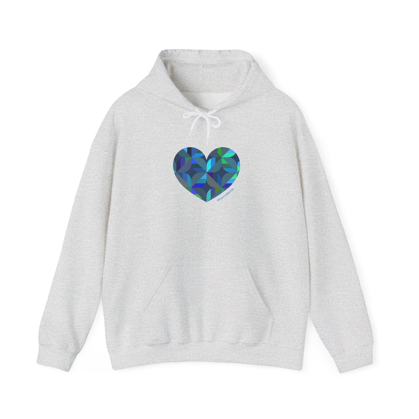 Colourful Heart Design Unisex Hoodie, Cozy Sweatshirt, #HeartsInMotion