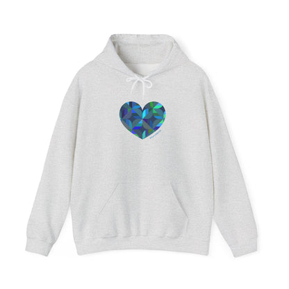 Colourful Heart Design Unisex Hoodie, Cozy Sweatshirt, #HeartsInMotion