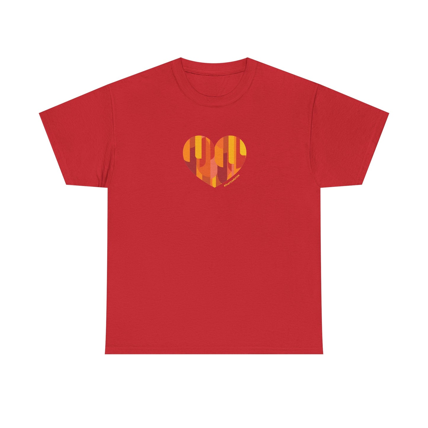 Colourful Heart Unisex Heavy Cotton Tee – #HeartsInMotion