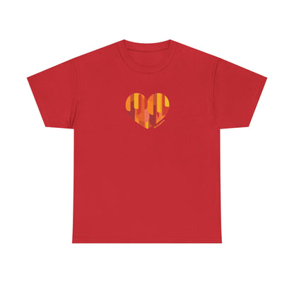 Colourful Heart Unisex Heavy Cotton Tee – #HeartsInMotion