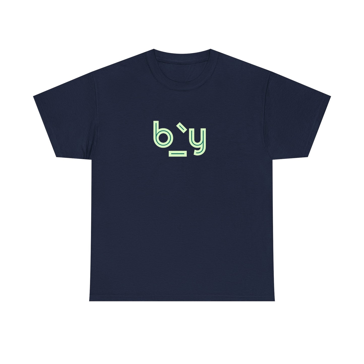 Unisex Heavy Cotton Tee with Minimalist Green Design - Streetwear Fashion