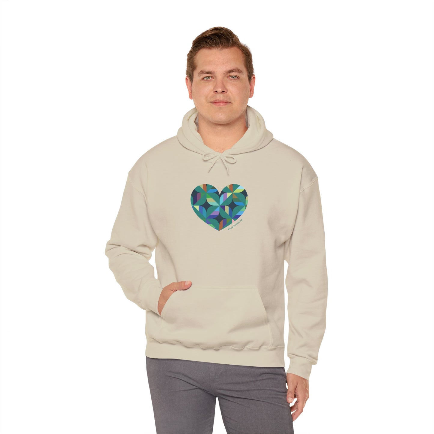 Colourful Heart Design Unisex Hoodie | Cozy Sweatshirt, #HeartsInMotion