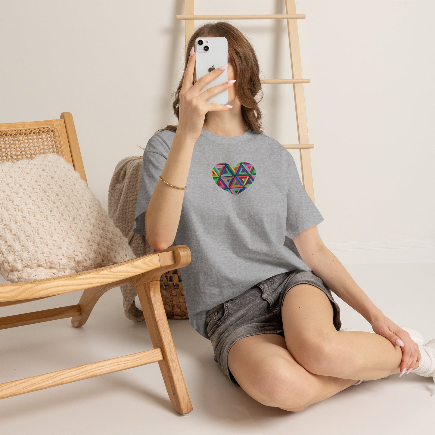 Colourful Heart Graphic Tee, Unisex Heavy Cotton Shirt, #HeartsInMotion