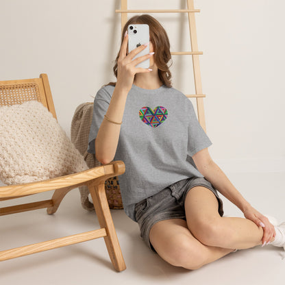 Colourful Heart Graphic Tee, Unisex Heavy Cotton Shirt, #HeartsInMotion