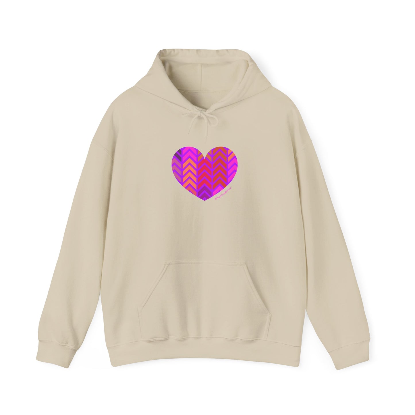 Heart Chevron Unisex Heavy Blend™ Hooded Sweatshirt - #HeartsInMotion
