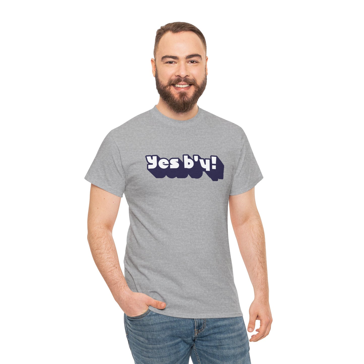 Yes b'y! Unisex Heavy Cotton Tee | Casual Shirt, Gift for Friends, Fun T-shirt