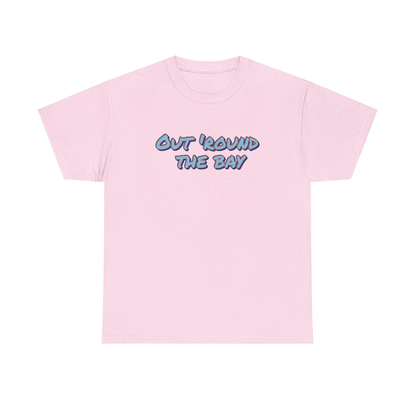 Unisex Heavy Cotton Tee - 'Out 'Round The Bay' Casual Shirt, Fun Graphic Tee