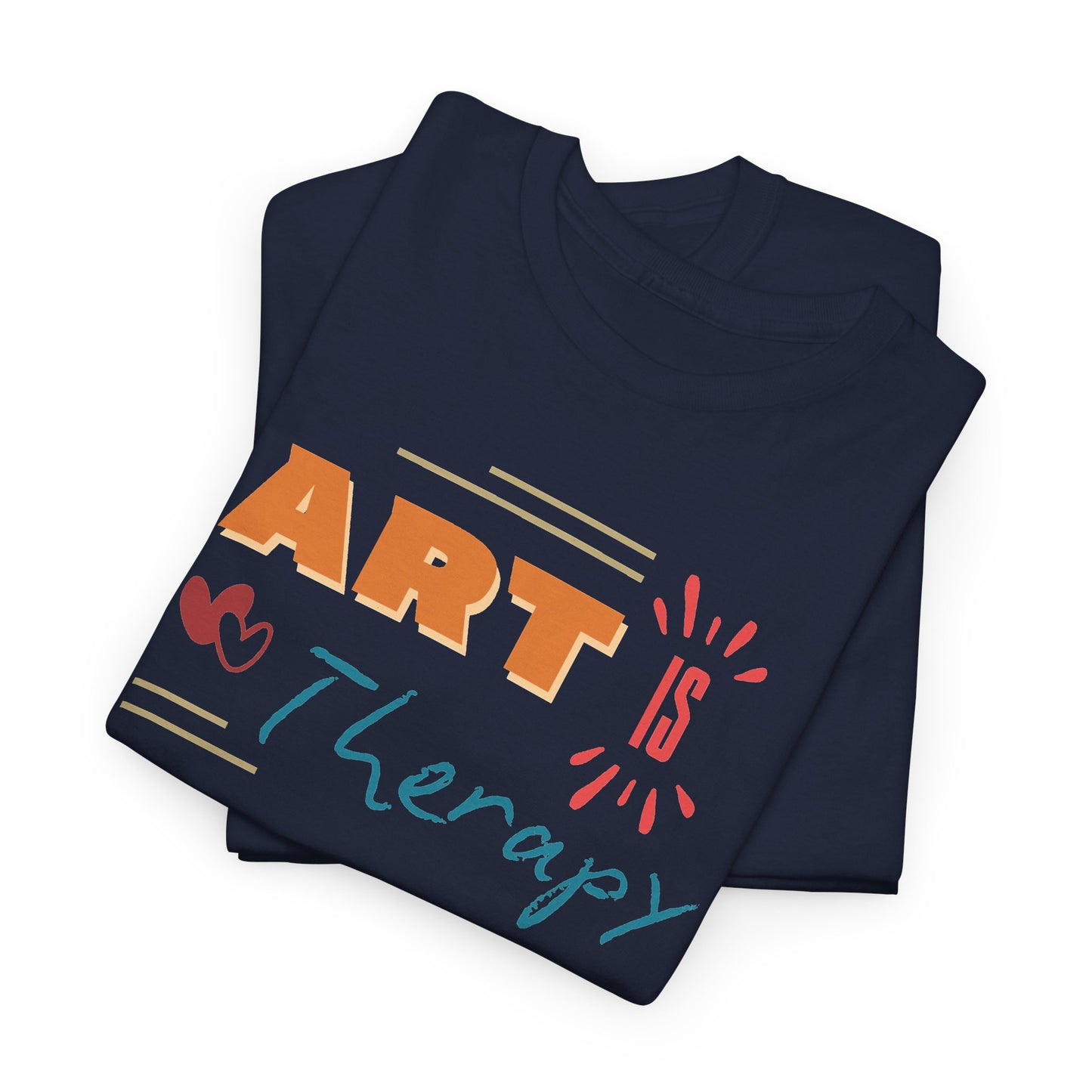 Unisex Heavy Cotton Tee - 'ART is Therapy'