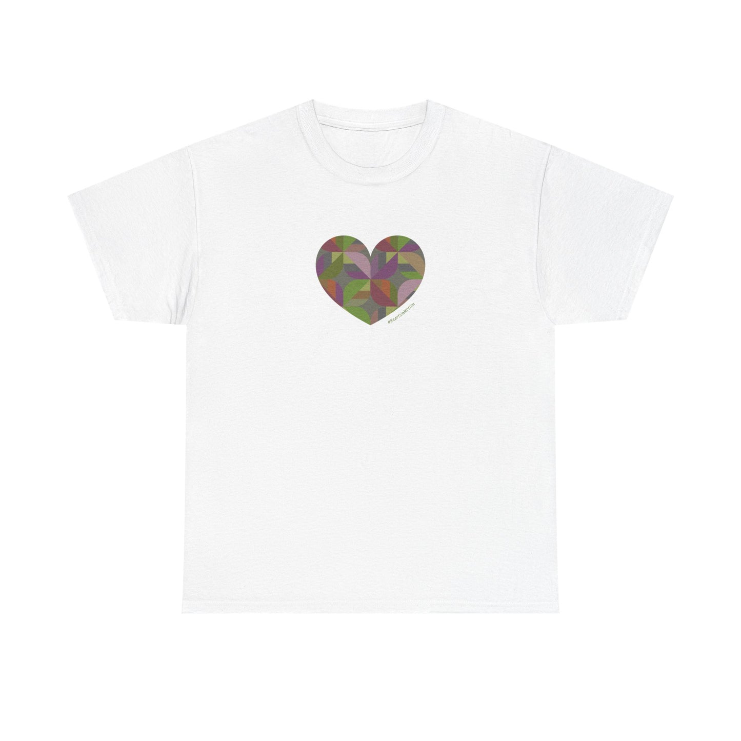 Earthy Heart Unisex Heavy Cotton Tee, Casual Wear, #HeartsInMotion