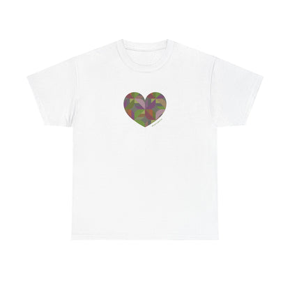 Earthy Heart Unisex Heavy Cotton Tee, Casual Wear, #HeartsInMotion