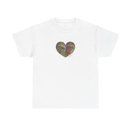 Earthy Heart Unisex Heavy Cotton Tee, Casual Wear, #HeartsInMotion