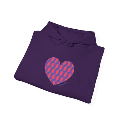 Colourful Heart Design Unisex Hooded Sweatshirt - #HeartsInMotion