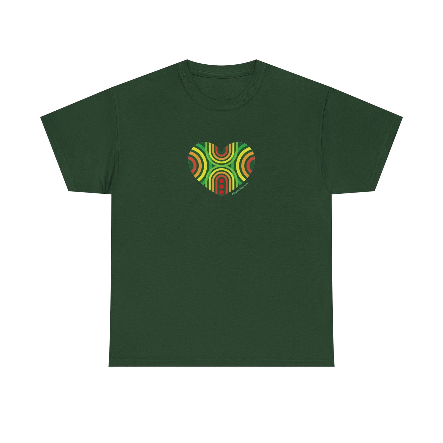 Colourful Heart Vibe Unisex Heavy Cotton Tee - #HeartsInMotion