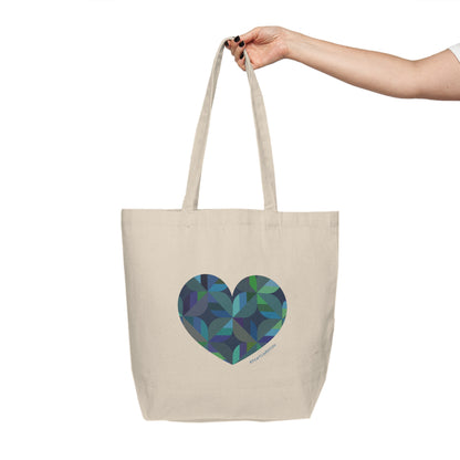Heart-Shaped Leaf Canvas Shopping Tote | Eco-Friendly Bag, #HeartsInMotion