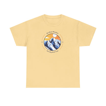 Mountain Sunrise Heavy Cotton Tee, Outdoor Adventure Shirt, Nature Lover Gift