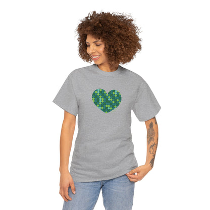 Green Dot Heart T-shirt - #HeartsInMotion - Love Over Hate