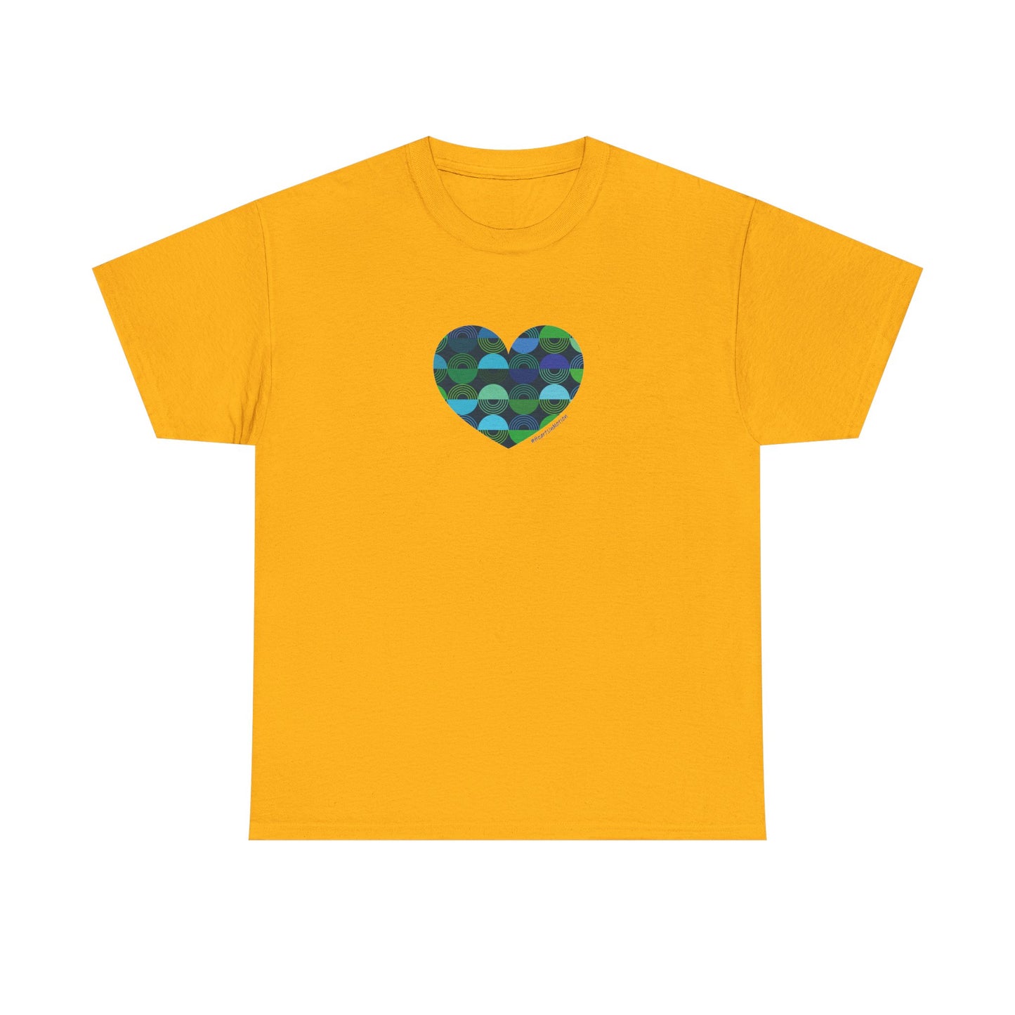Heart Pattern Unisex Heavy Cotton Tee - #HeartsInMotion