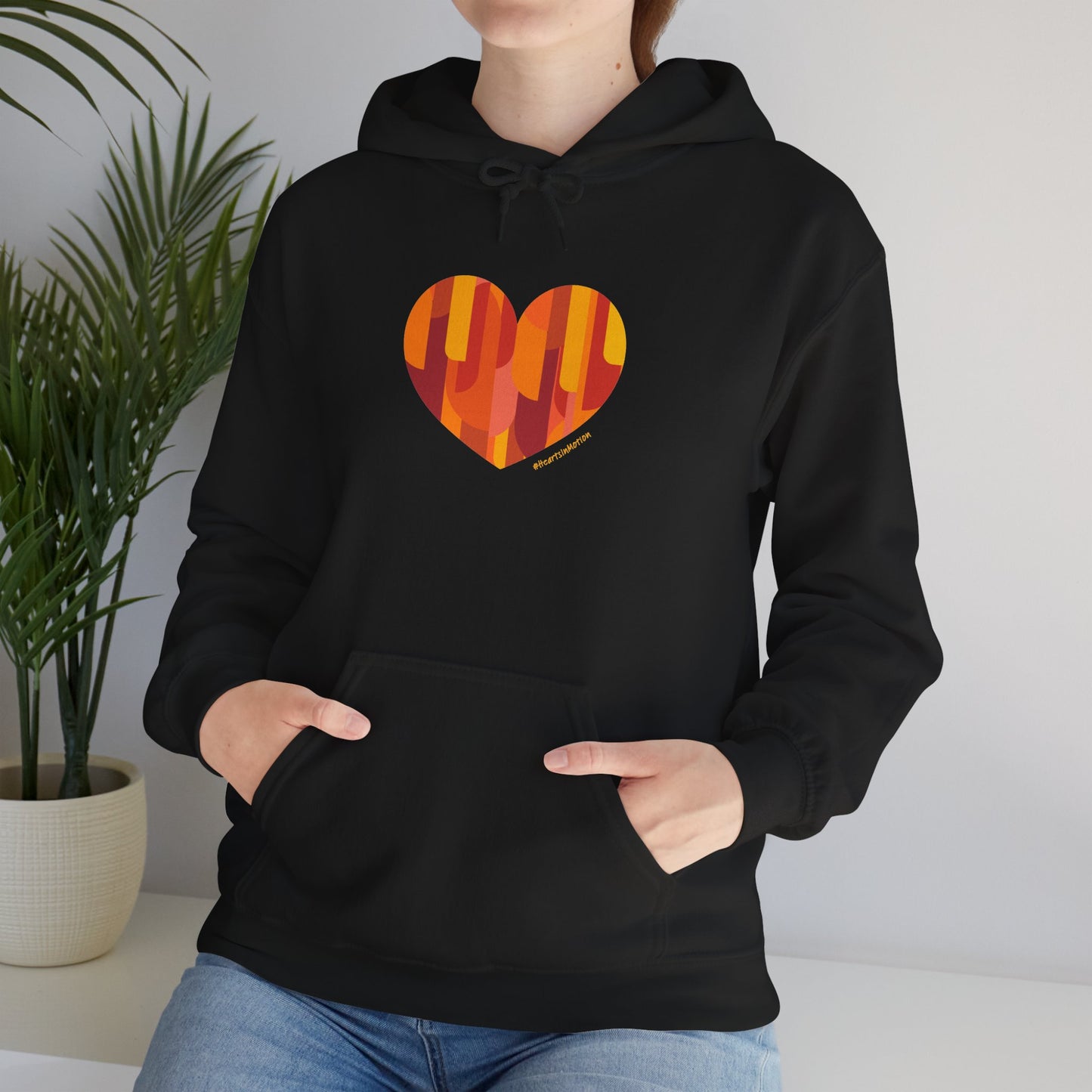 Patterned Heart Unisex Hoodie – Cozy & Colourful #HeartsInMotion