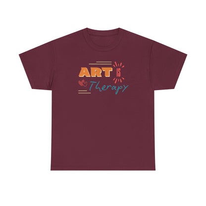 Unisex Heavy Cotton Tee - 'ART is Therapy'
