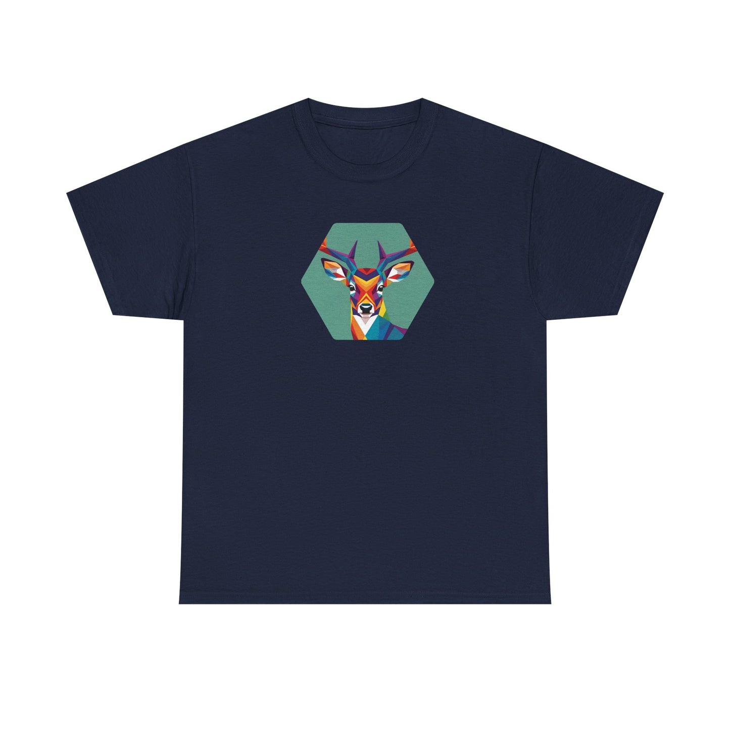 Colorful Deer Graphic Unisex Heavy Cotton Tee