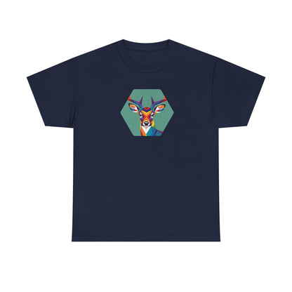 Colorful Deer Graphic Unisex Heavy Cotton Tee
