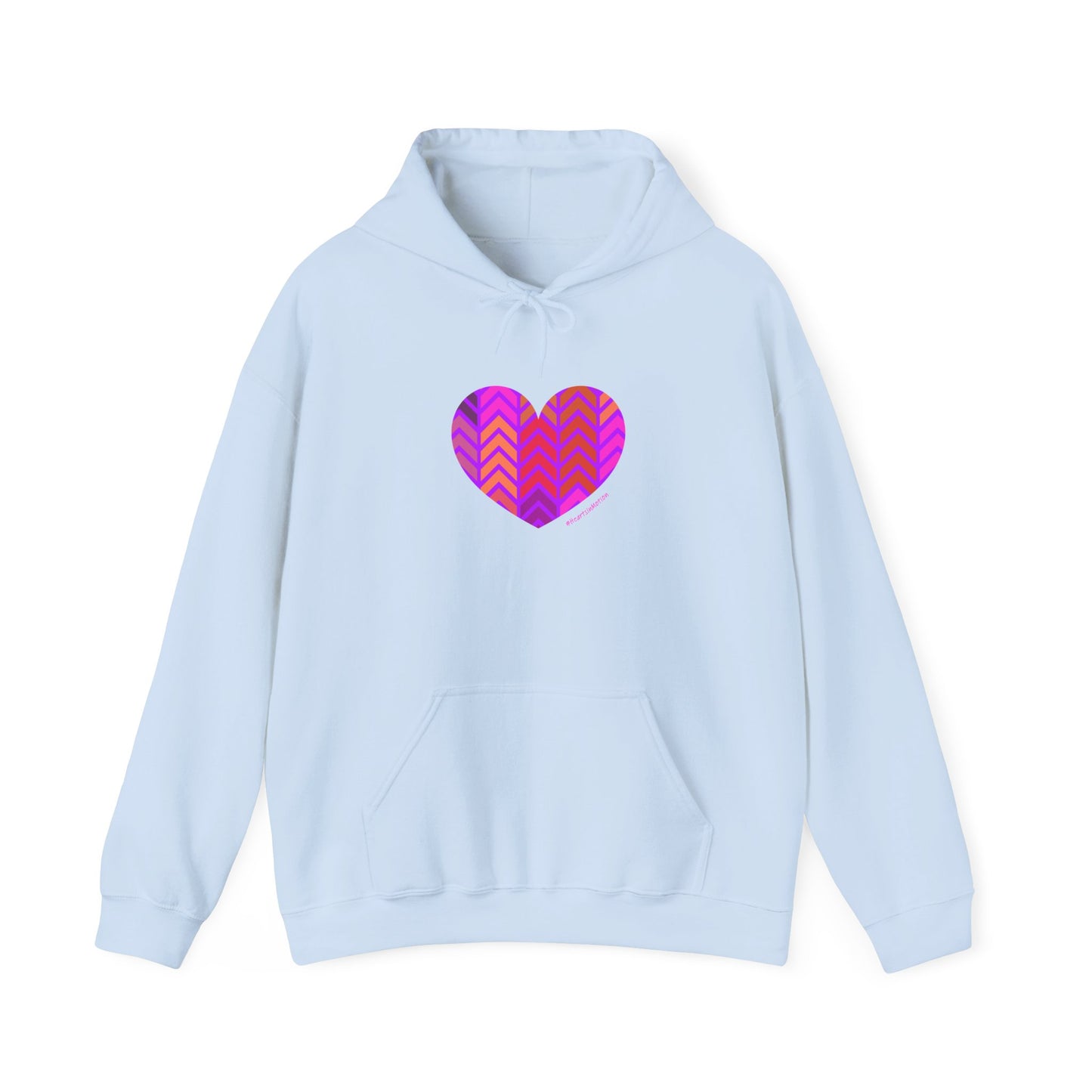 Heart Chevron Unisex Heavy Blend™ Hooded Sweatshirt - #HeartsInMotion