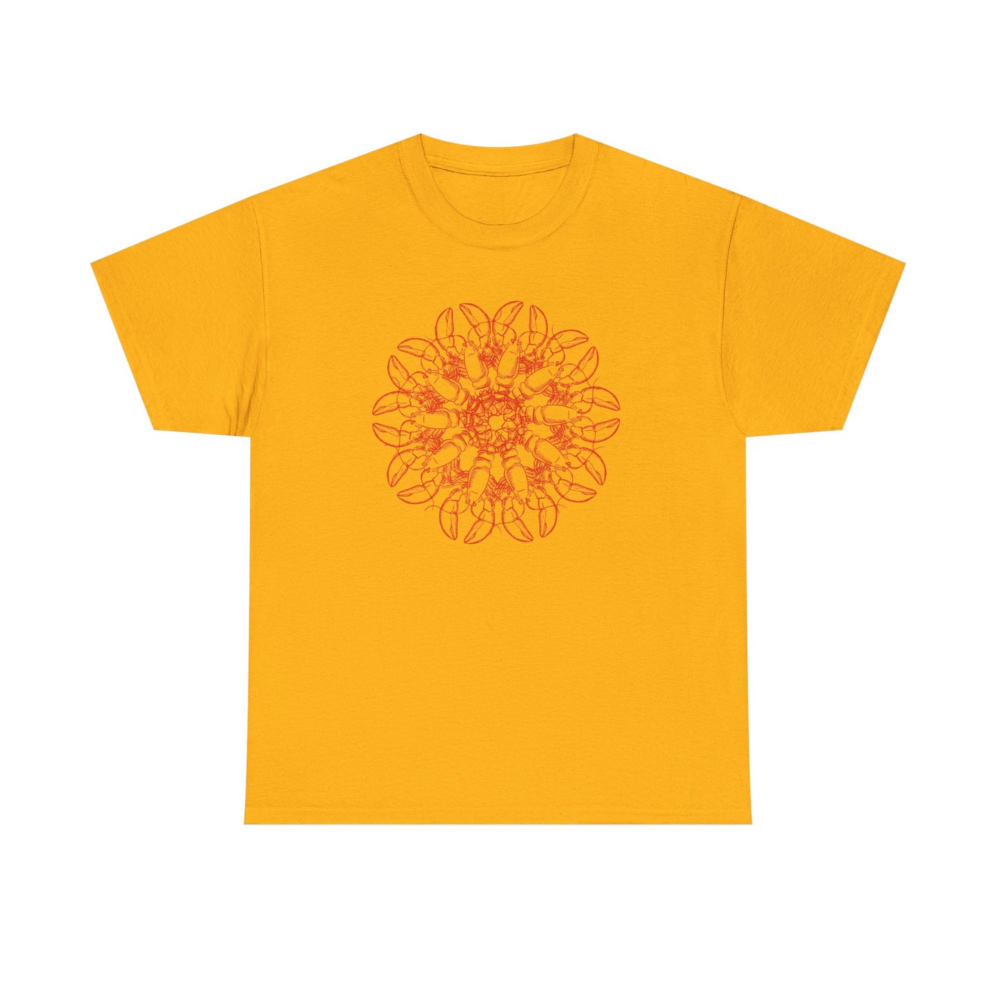 Lobster Mandala Blossom Unisex Heavy Cotton Tee