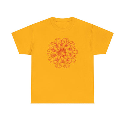 Lobster Mandala Blossom Unisex Heavy Cotton Tee