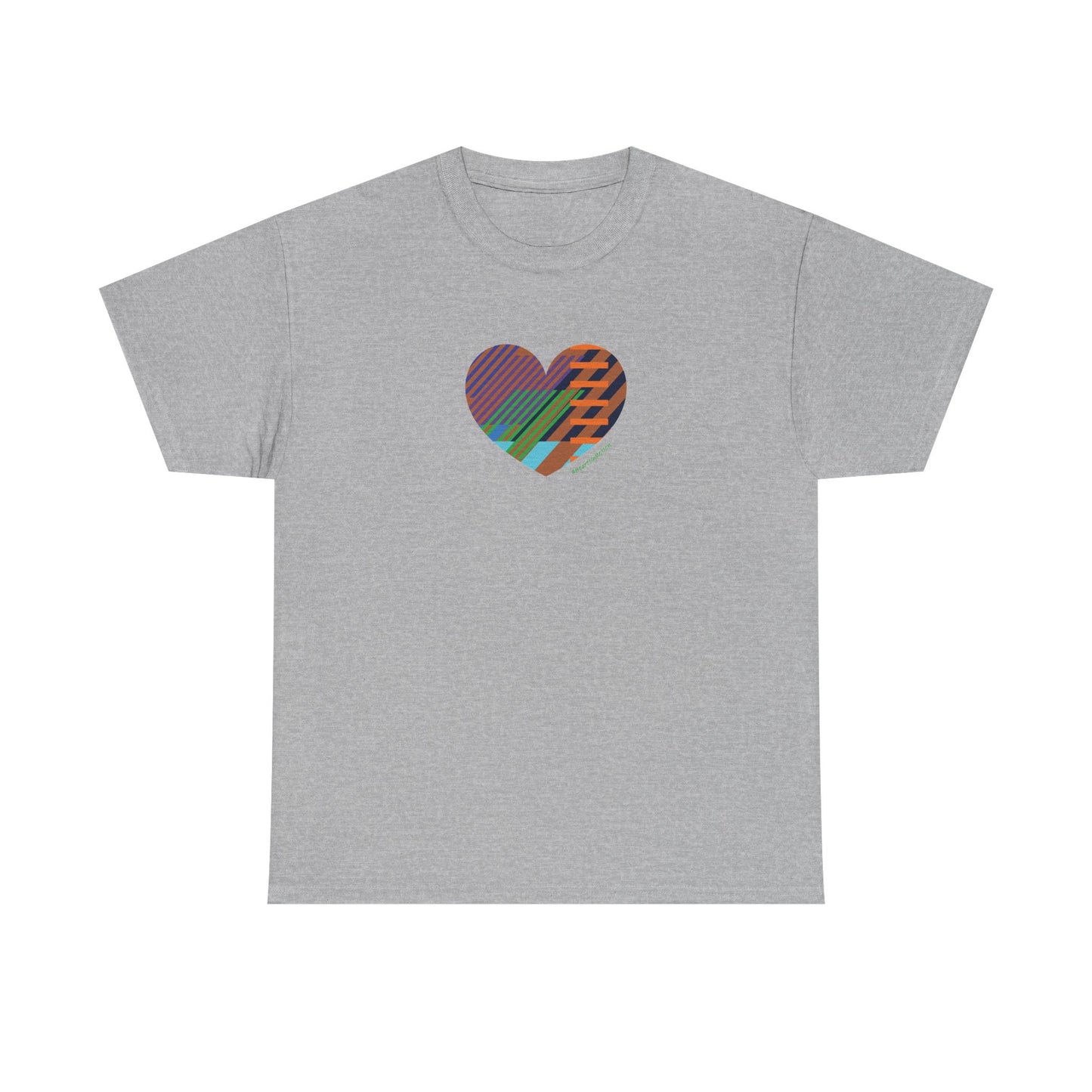 Colourful Heart Unisex Heavy Cotton Tee - Vibrant Graphic T-Shirt
