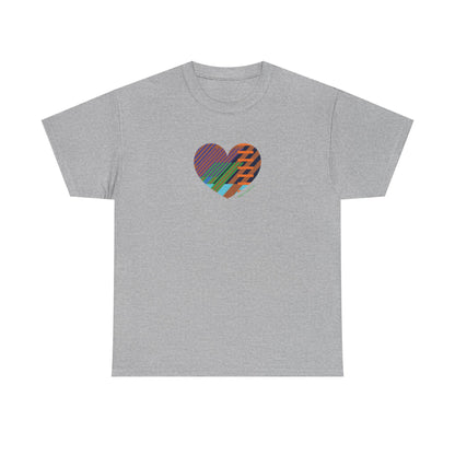 Colourful Heart Unisex Heavy Cotton Tee - Vibrant Graphic T-Shirt