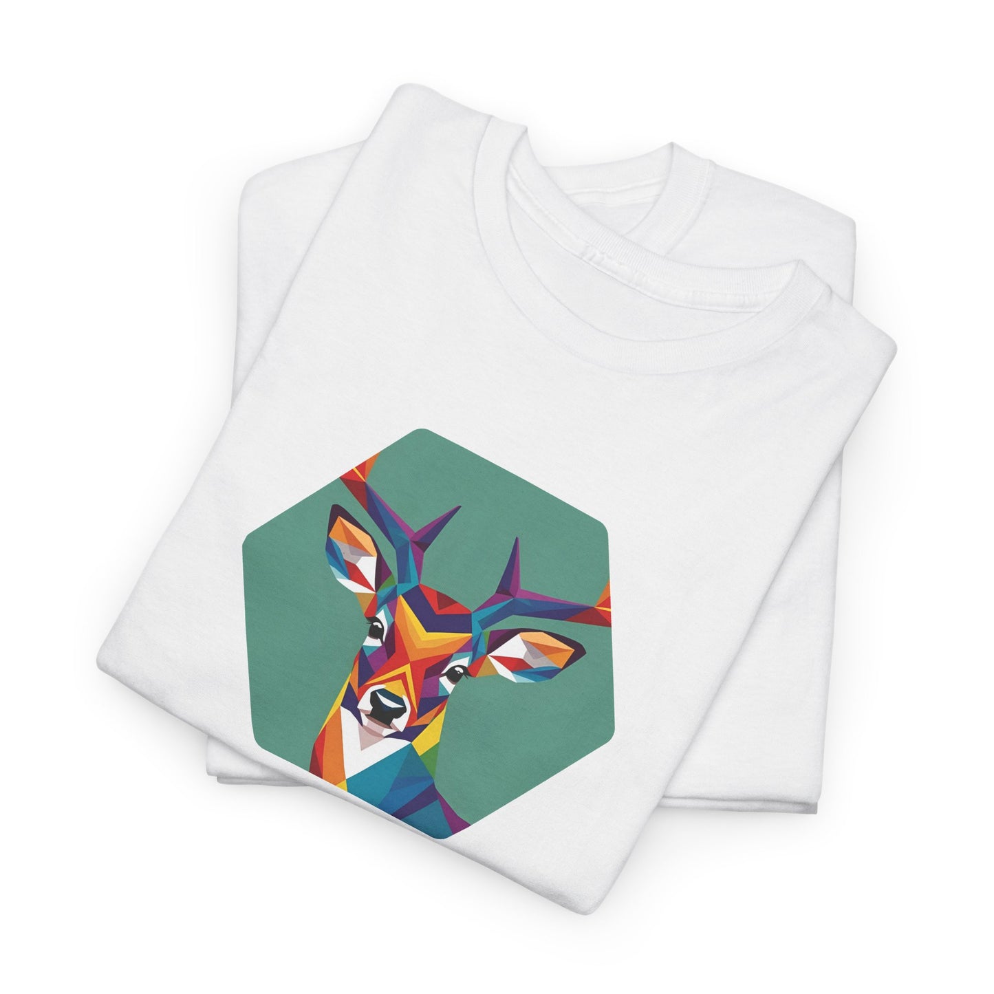 Colorful Deer Graphic Unisex Heavy Cotton Tee