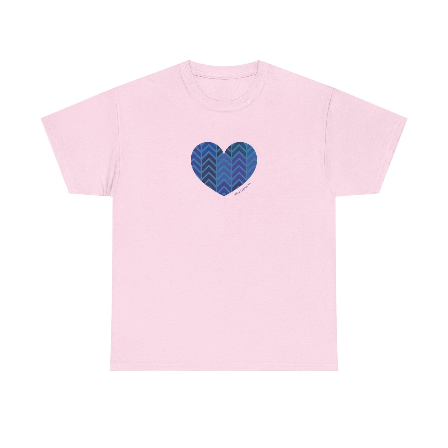 Heart Pattern Heavy Cotton Tee - Soft & Colourful Casual Wear - #HeartsInMotion