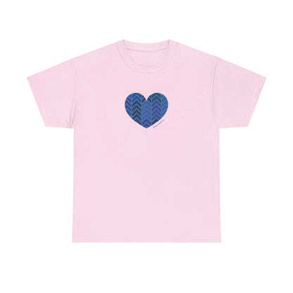 Heart Pattern Heavy Cotton Tee - Soft & Colourful Casual Wear - #HeartsInMotion
