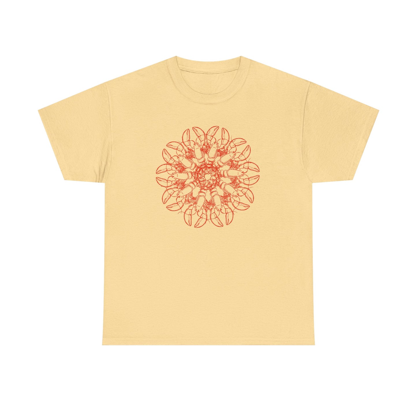 Lobster Mandala Blossom Unisex Heavy Cotton Tee