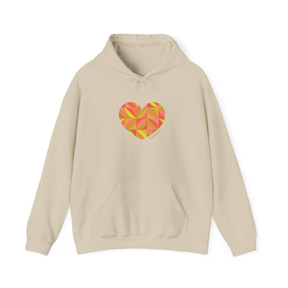 Colourful Heart Graphic Unisex Hooded Sweatshirt - #HeartsInMotion