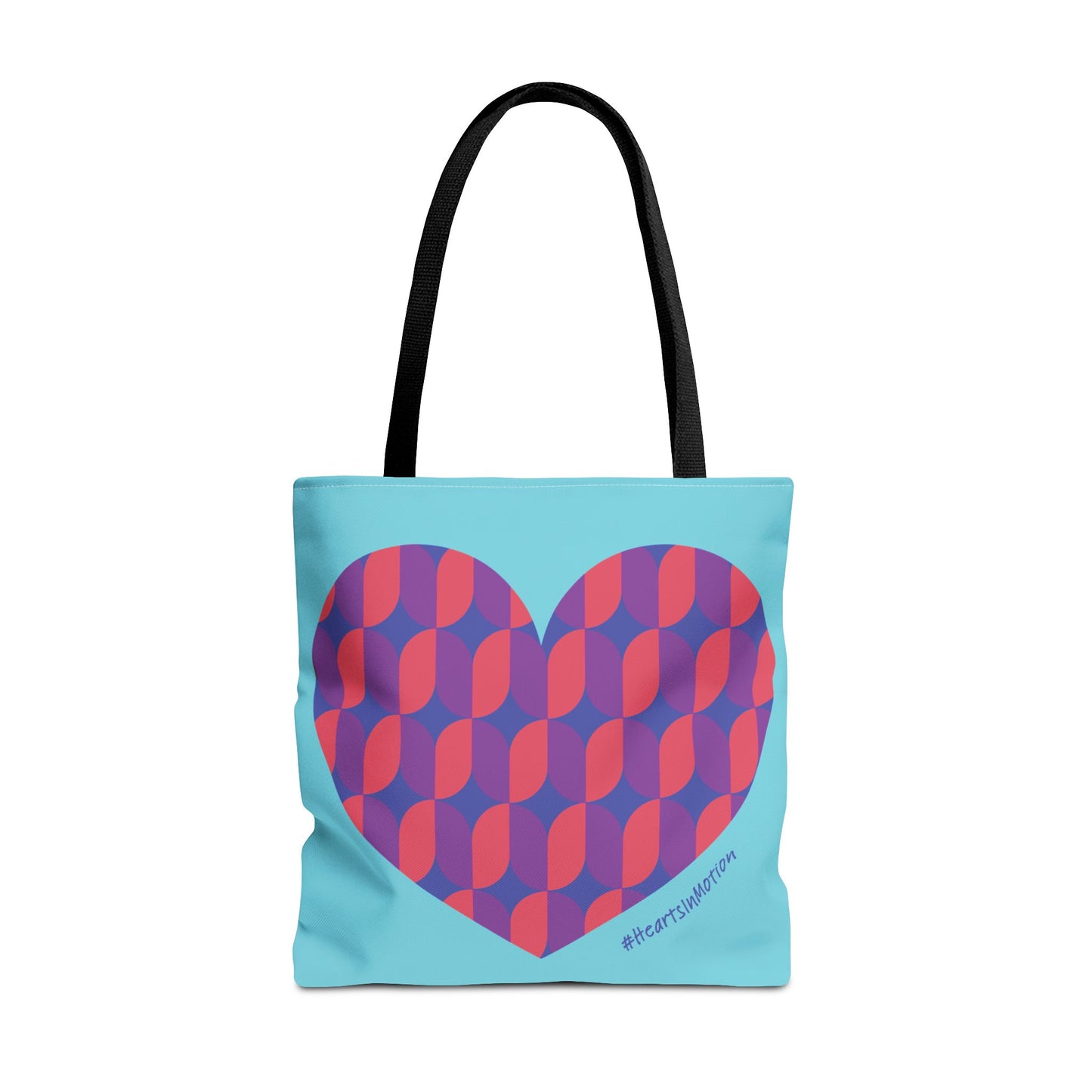 Colourful Heart Pattern Tote Bag - Perfect for Everyday Use - #HeartsInMotion