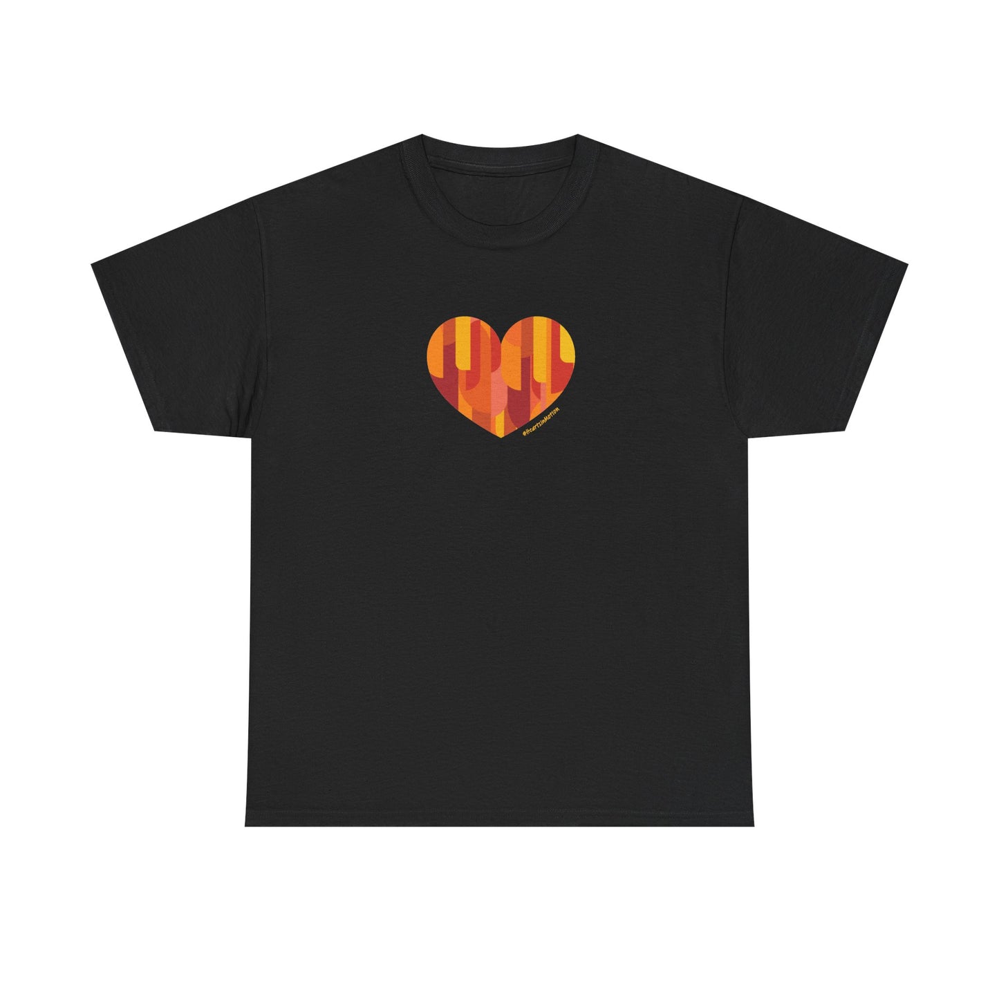 Colourful Heart Unisex Heavy Cotton Tee – #HeartsInMotion