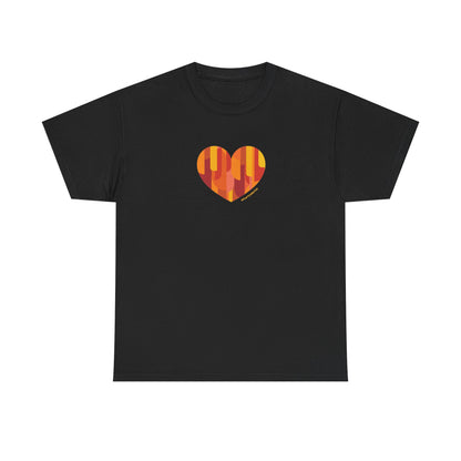 Colourful Heart Unisex Heavy Cotton Tee – #HeartsInMotion