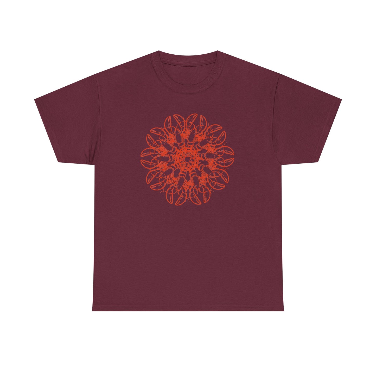 Lobster Mandala Blossom Unisex Heavy Cotton Tee