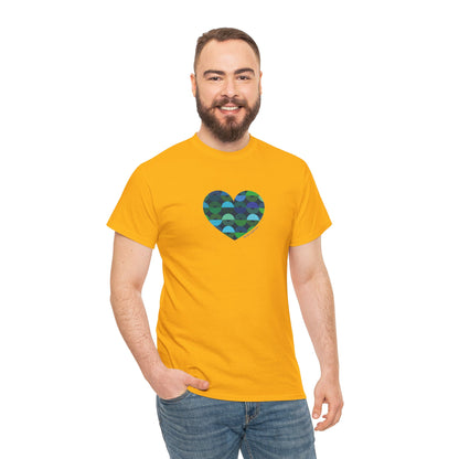 Heart Pattern Unisex Heavy Cotton Tee - #HeartsInMotion
