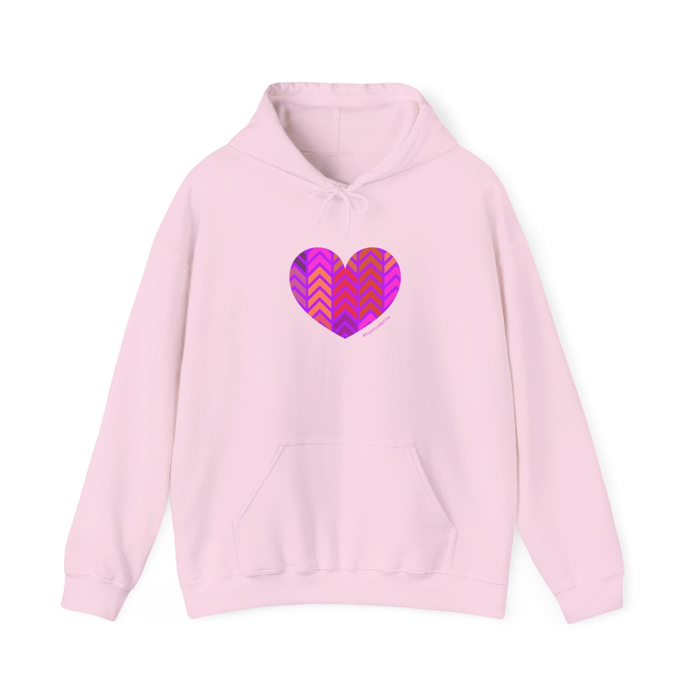 Heart Chevron Unisex Heavy Blend™ Hooded Sweatshirt - #HeartsInMotion