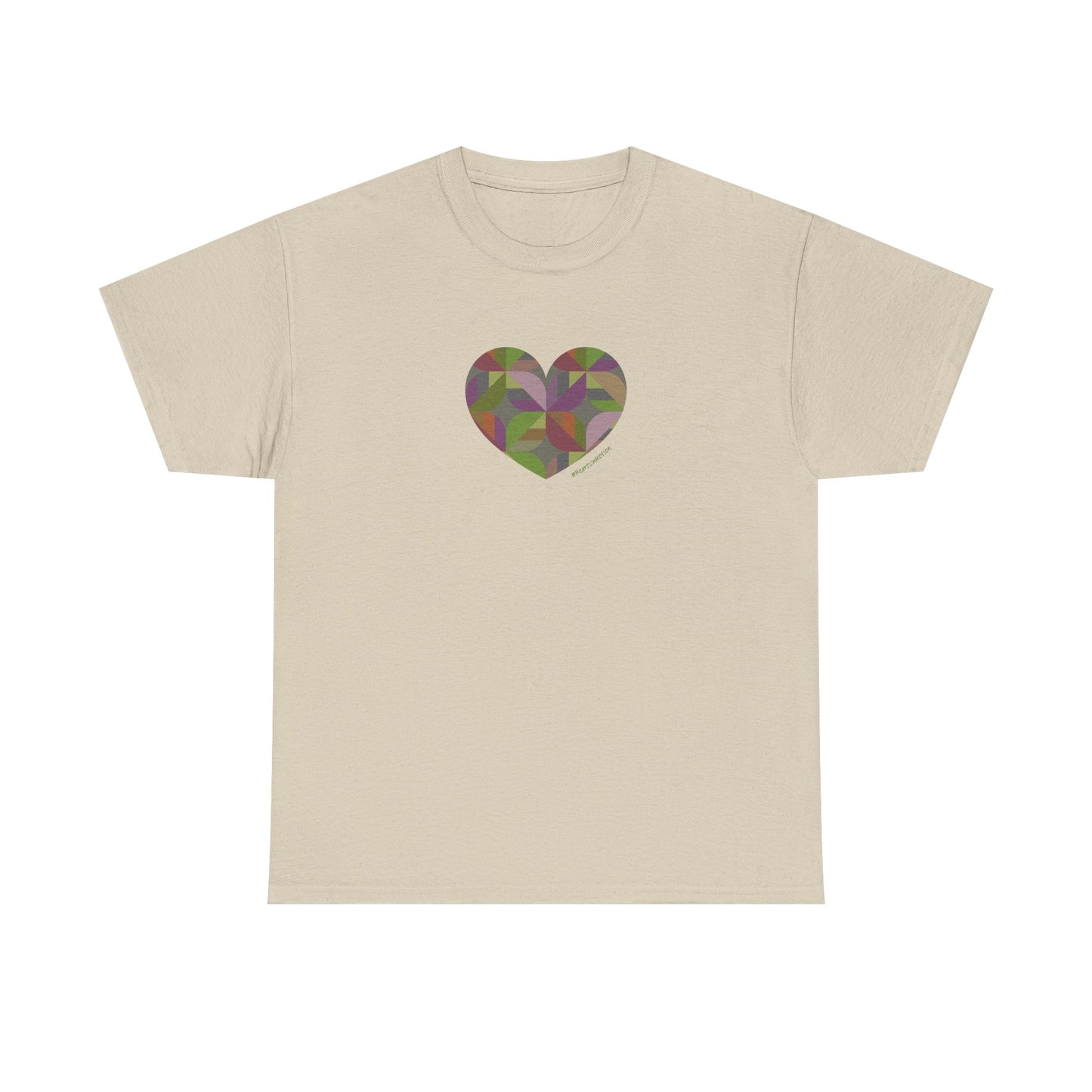 Earthy Heart Unisex Heavy Cotton Tee, Casual Wear, #HeartsInMotion