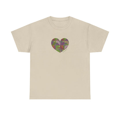 Earthy Heart Unisex Heavy Cotton Tee, Casual Wear, #HeartsInMotion